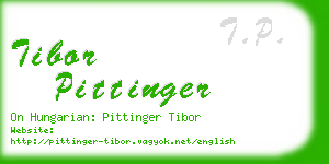 tibor pittinger business card